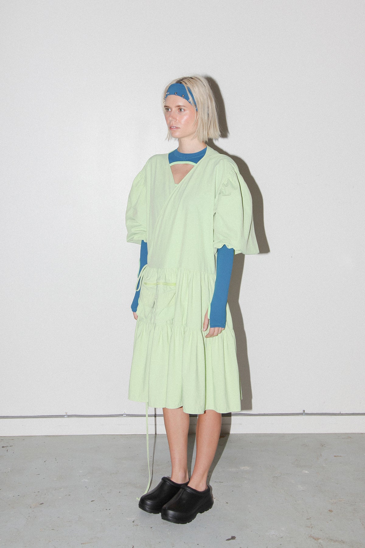 Utility Wrap Dress in Lichen