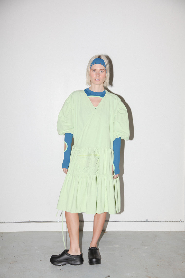 Utility Wrap Dress in Lichen
