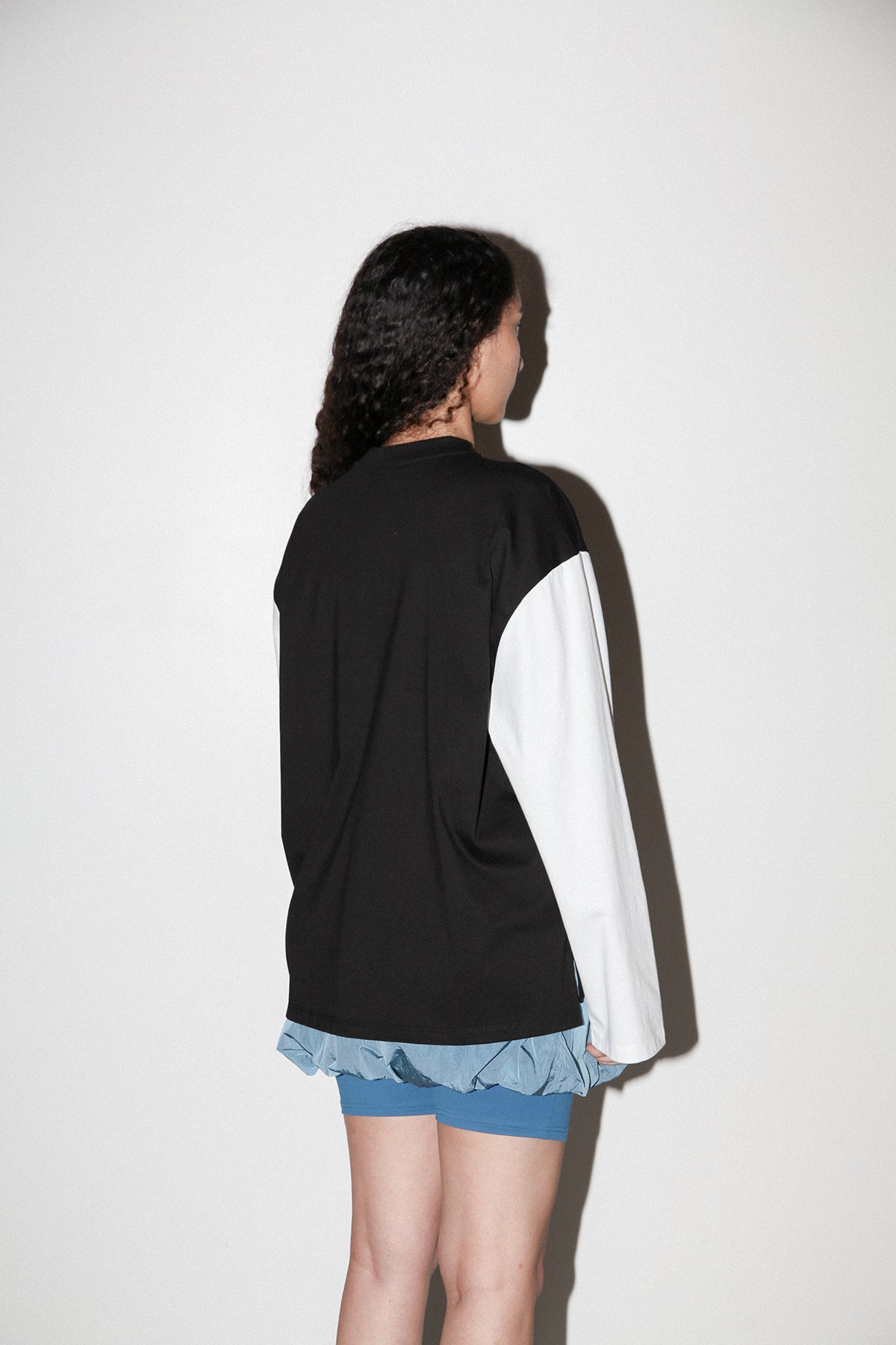 Contrast Box Tee in Black & White