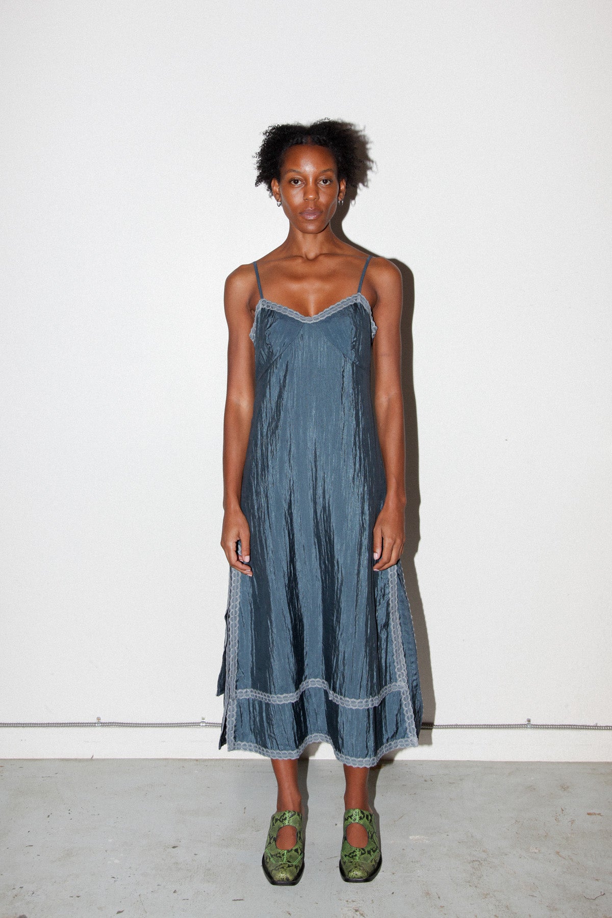 Earthen Slip Dress in Raindrop