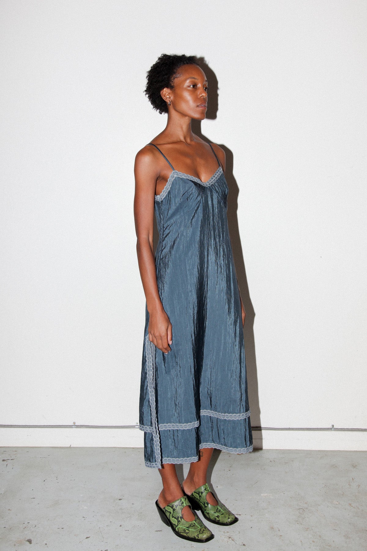 Earthen Slip Dress in Raindrop