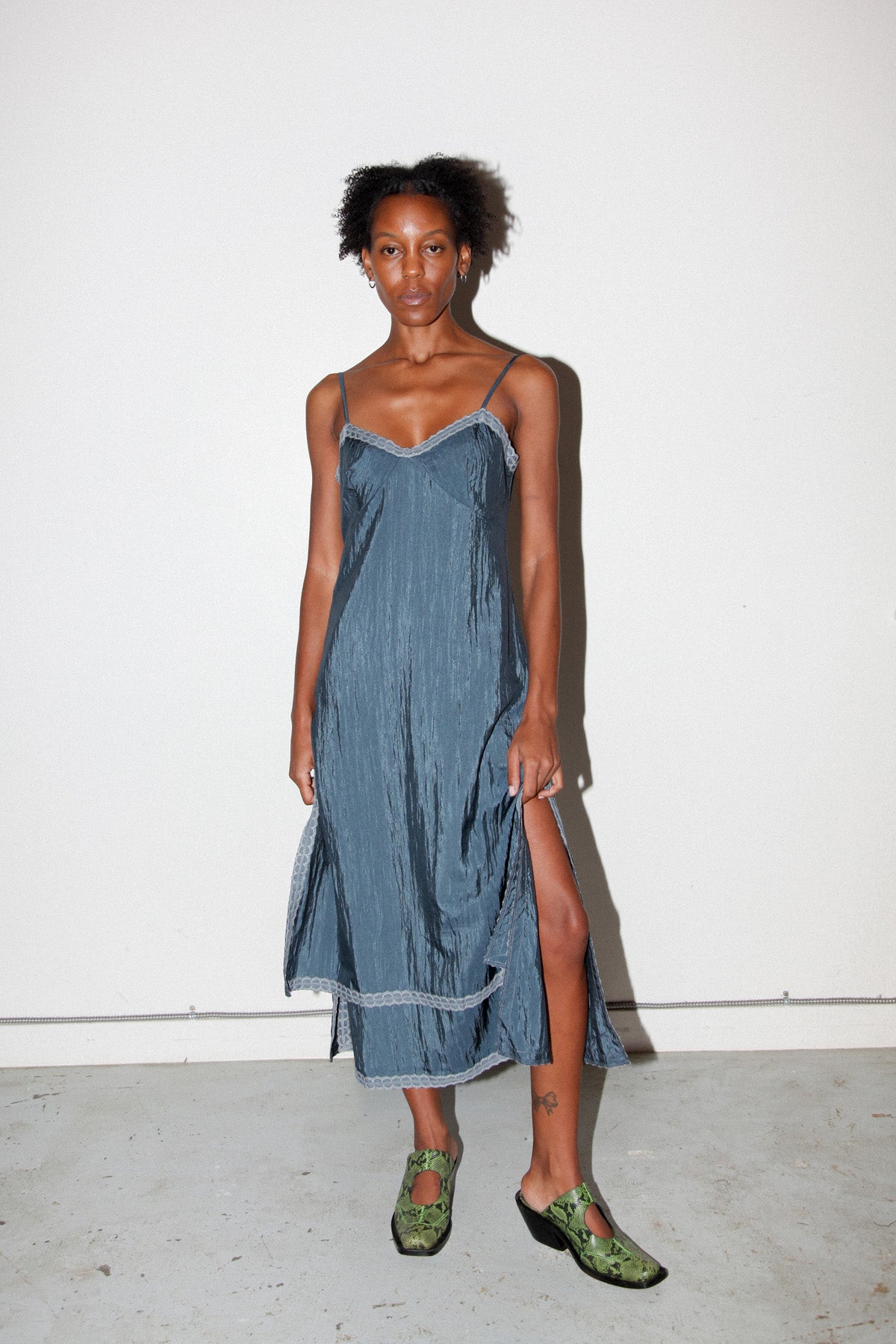 Earthen Slip Dress in Raindrop