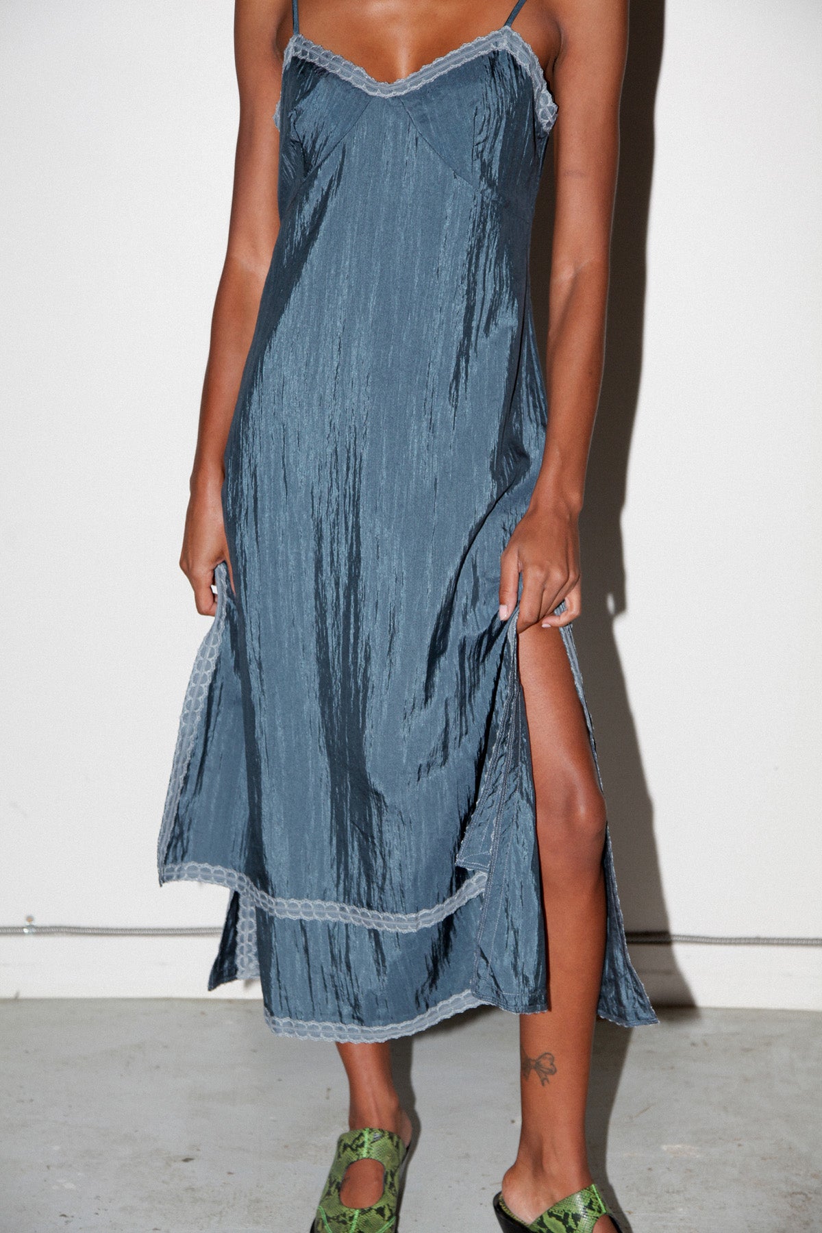 Earthen Slip Dress in Raindrop