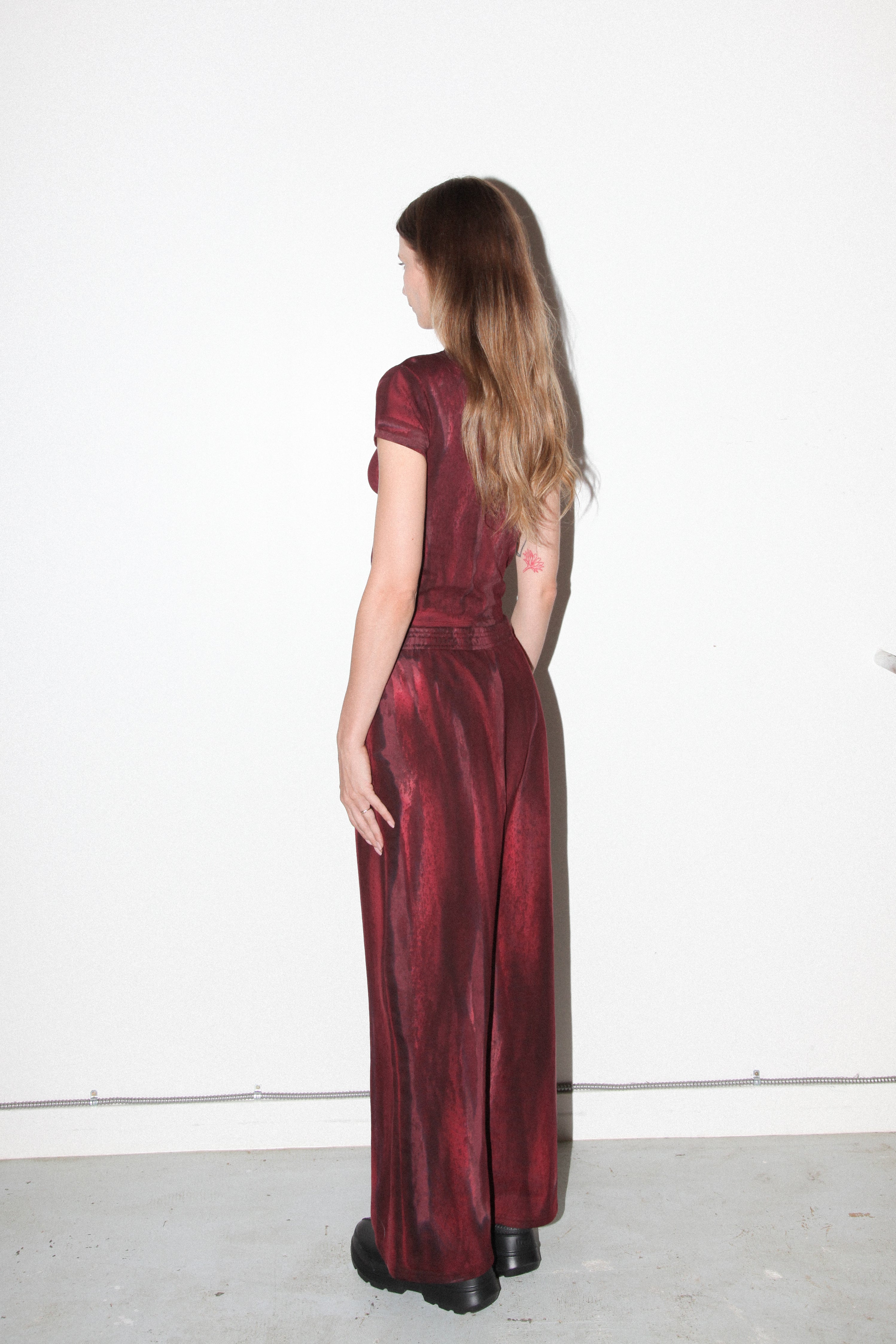 Mineral Dye Sweatpant in Wine