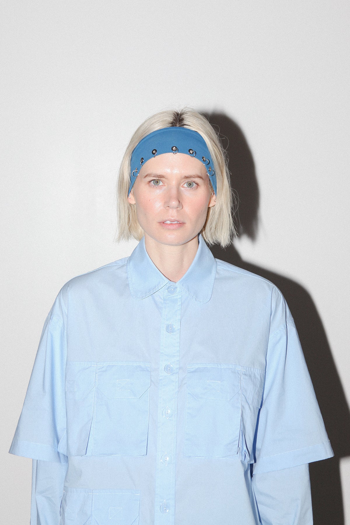 Pierced Headband in Lagoon