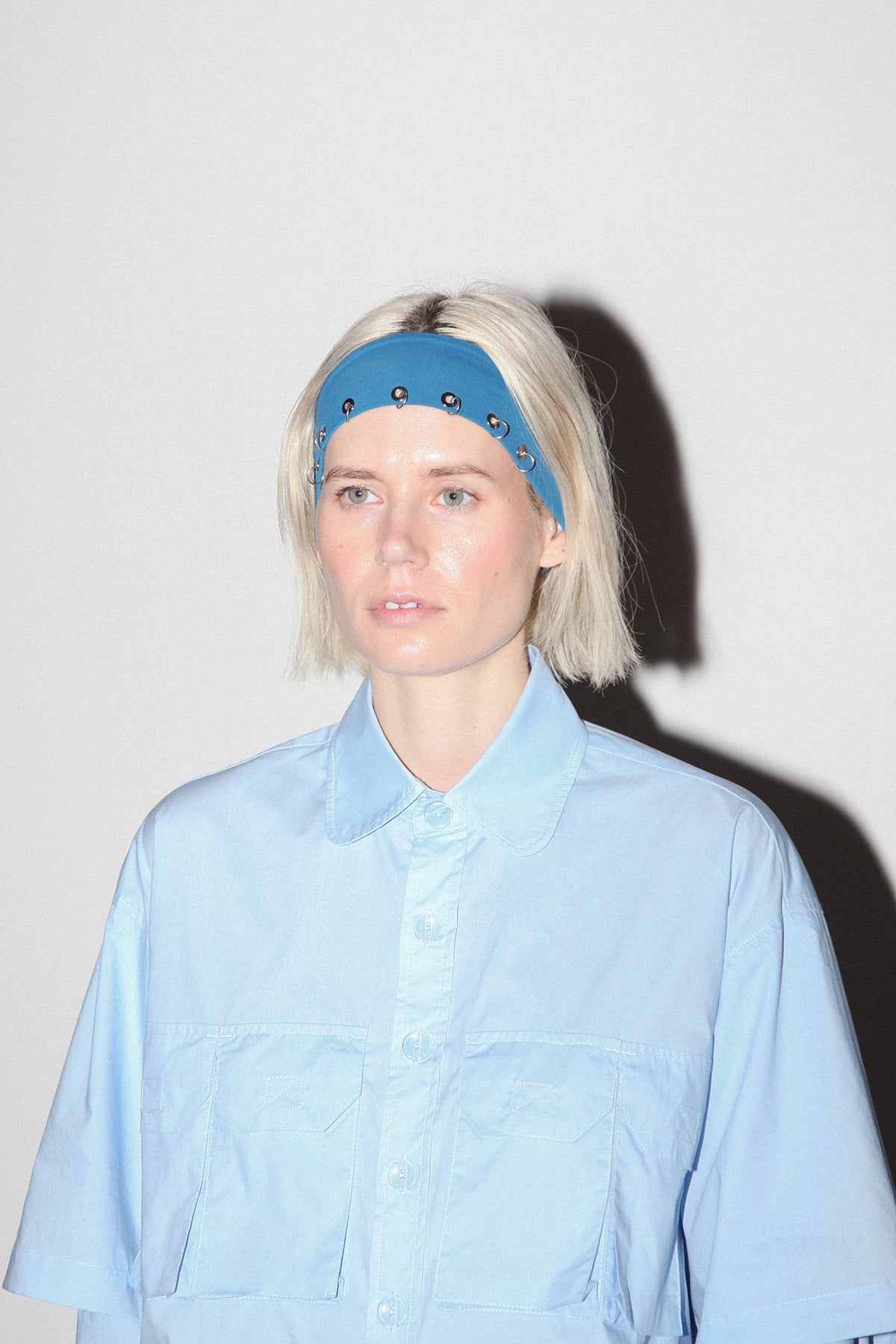 Pierced Headband in Lagoon