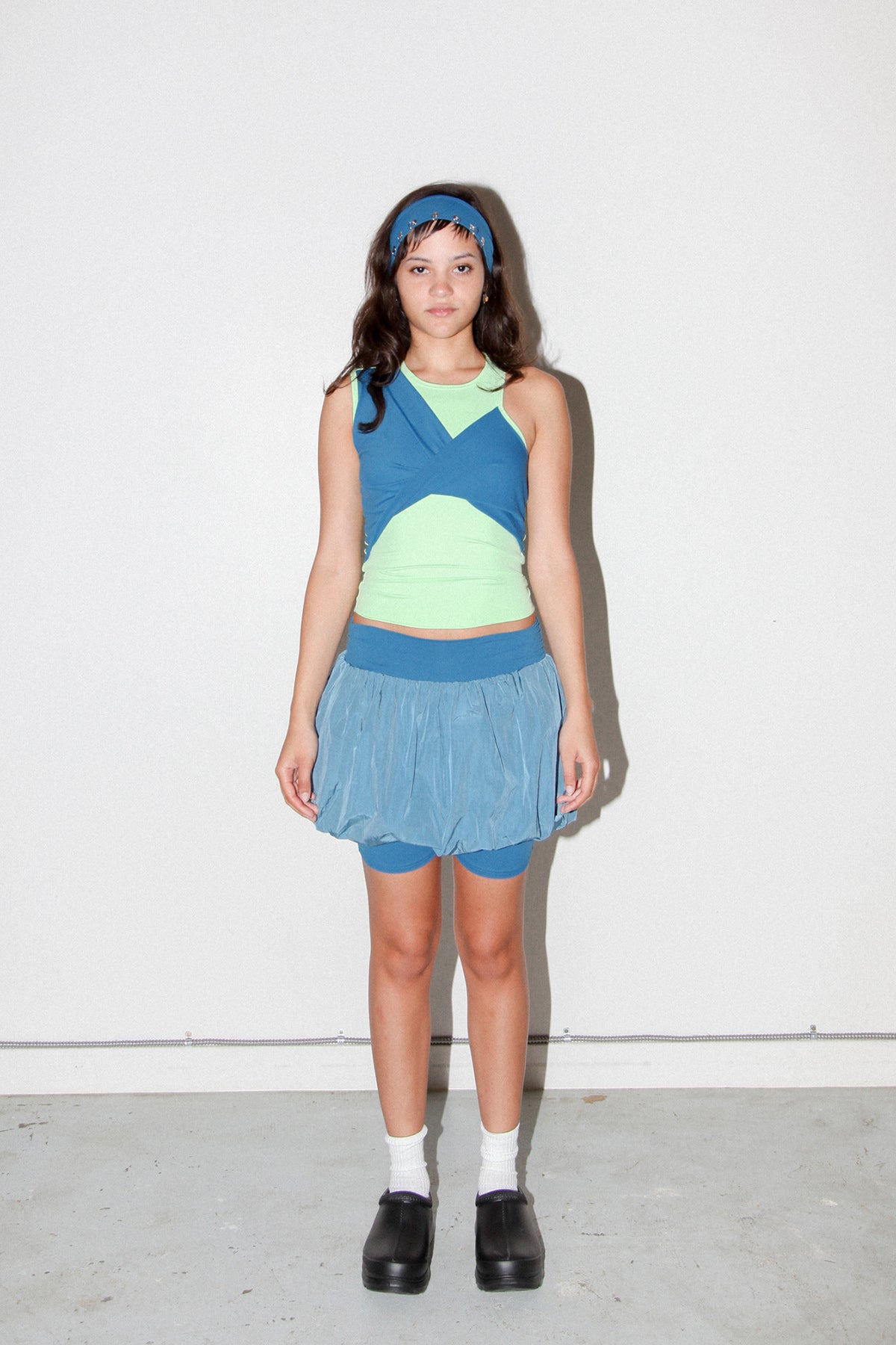 Twist Sport Tank in Lichen & Lagoon