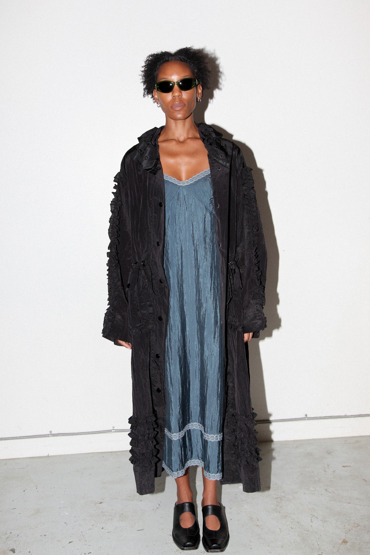 Spiral Windbreaker in Onyx