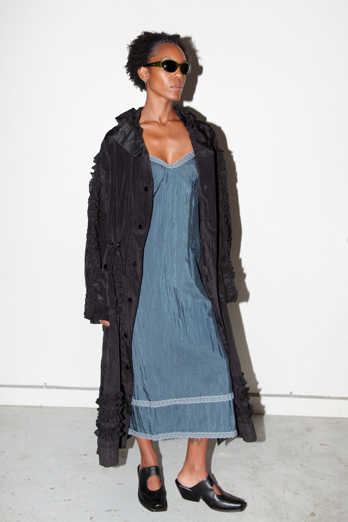 Spiral Windbreaker in Onyx