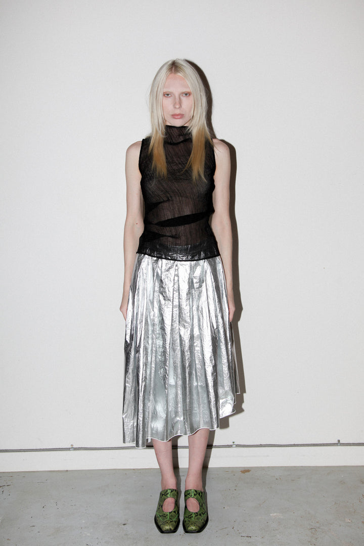 Asymmetrical Foil Skirt