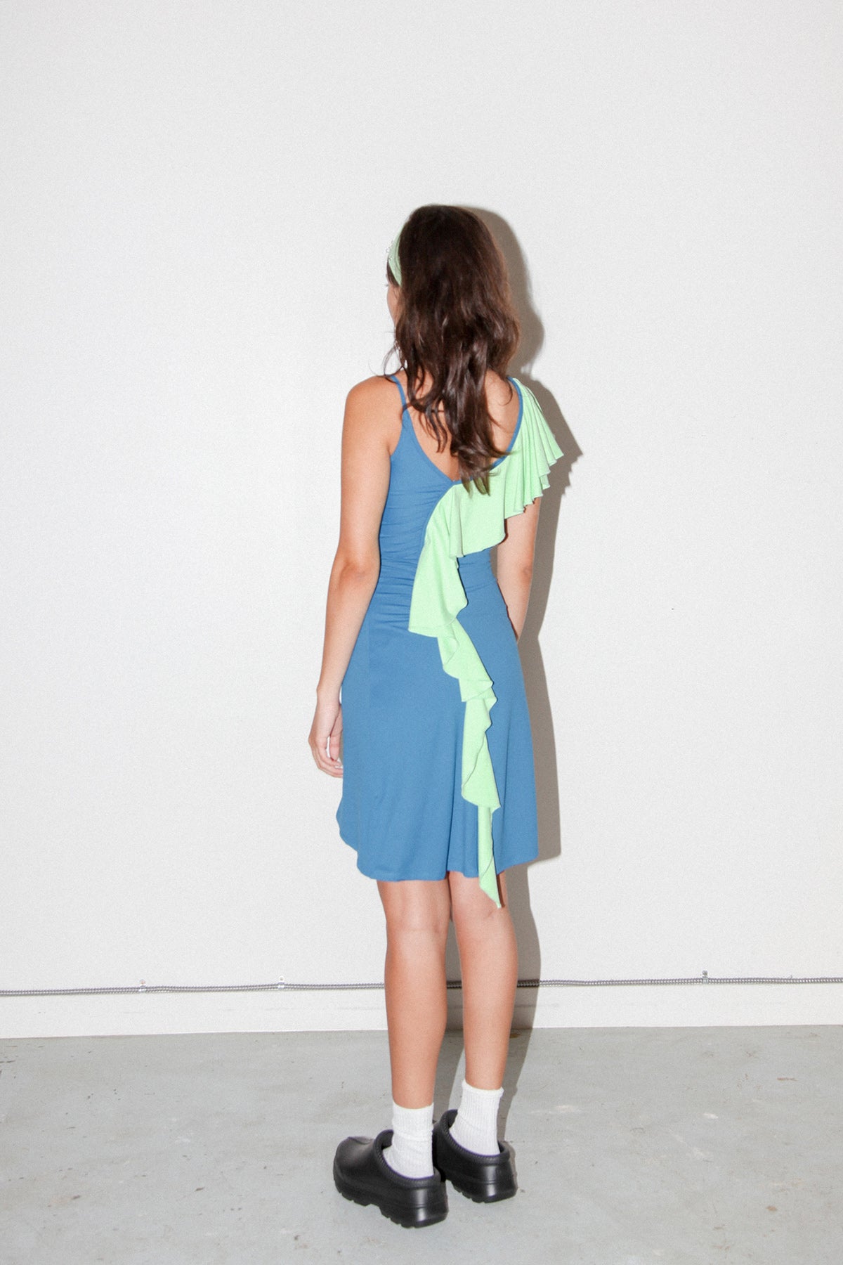Jump Dress in Lichen & Lagoon