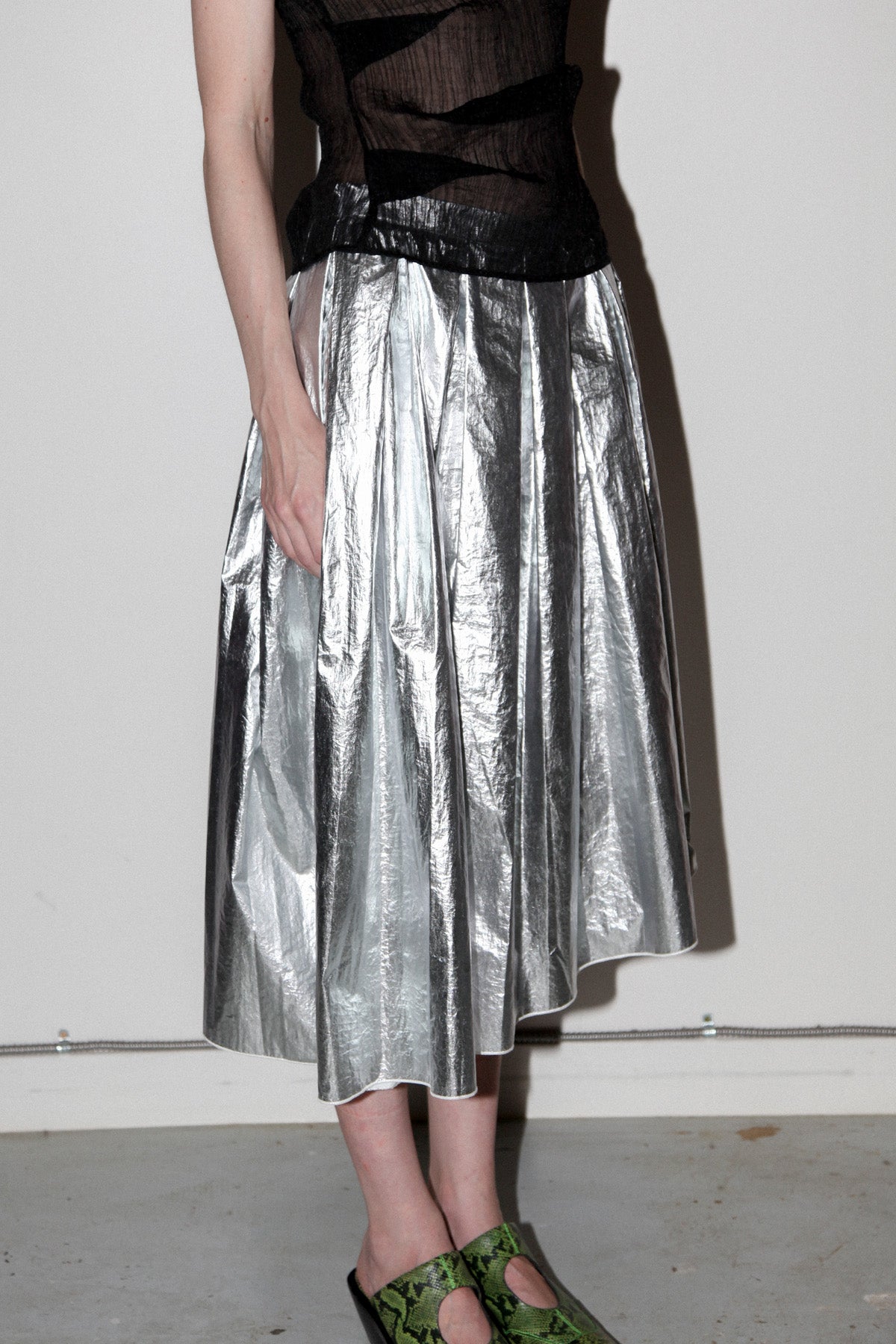 Asymmetrical Foil Skirt