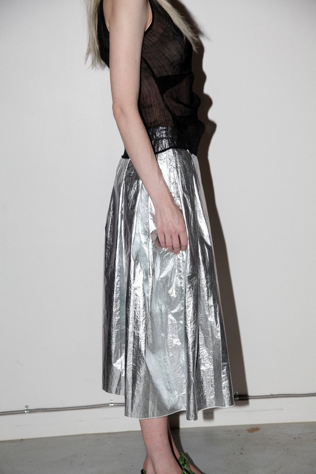 Asymmetrical Foil Skirt