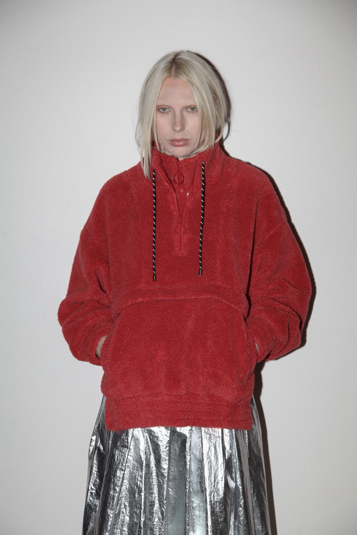 Sherpa Trail Double Mockneck in Terra Cotta