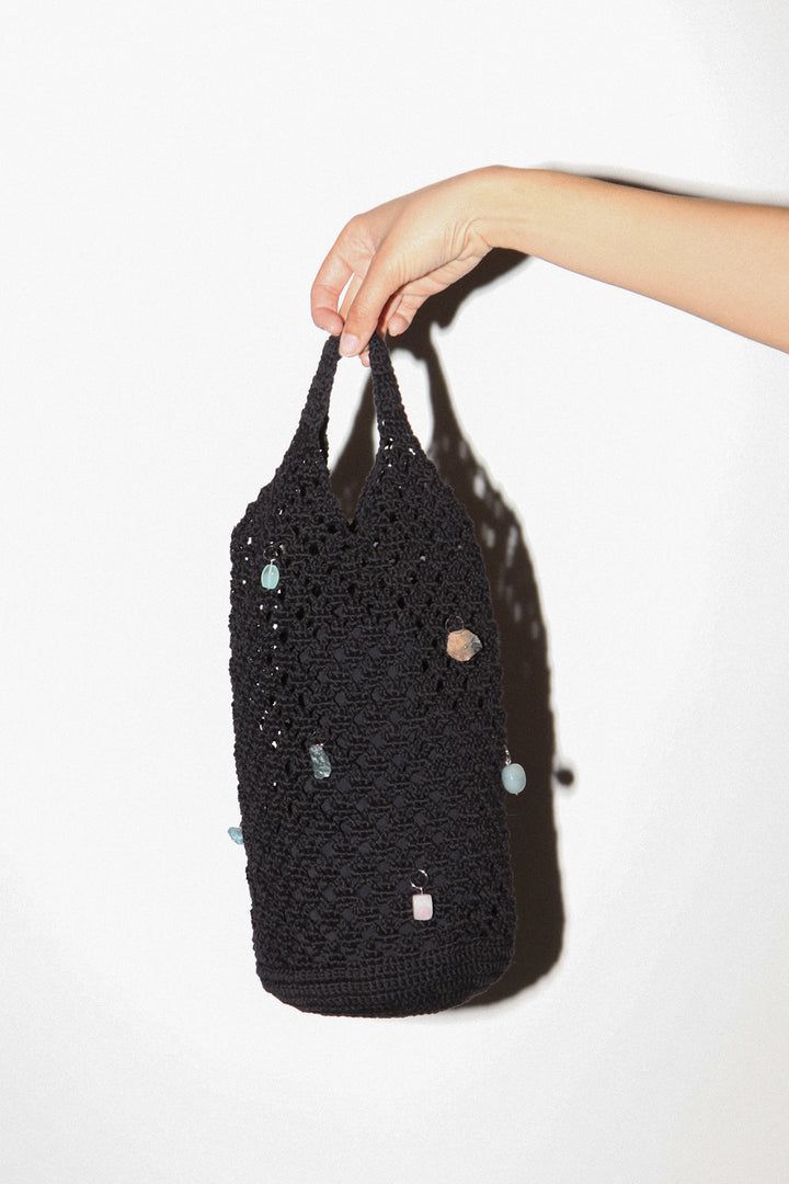 Crochet Geo Bag in Onyx
