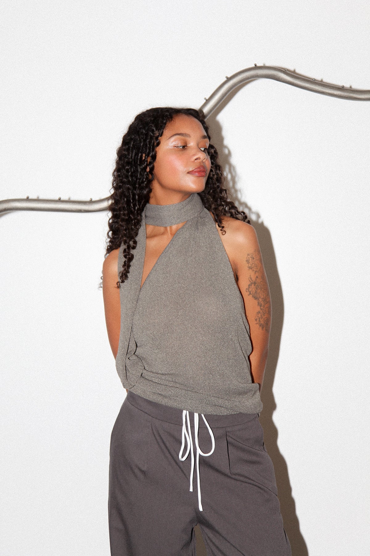 Studio 205 Single Sleeve Sweater in Ash