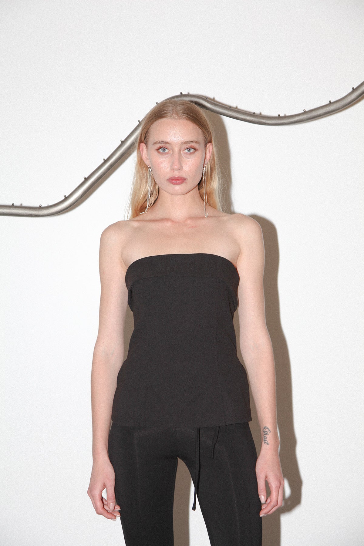 Studio 208 Structured Tube Top in Black