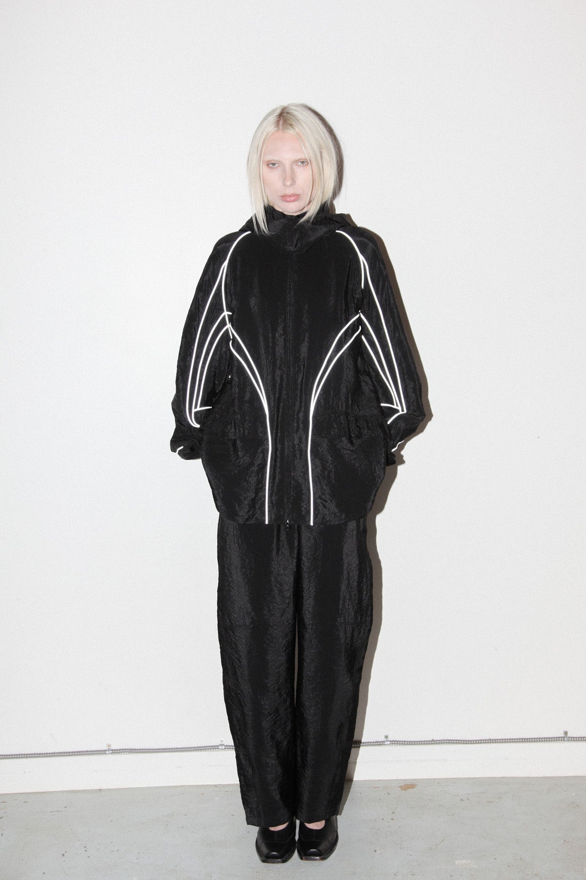 Crescent Jacket in Obsidian