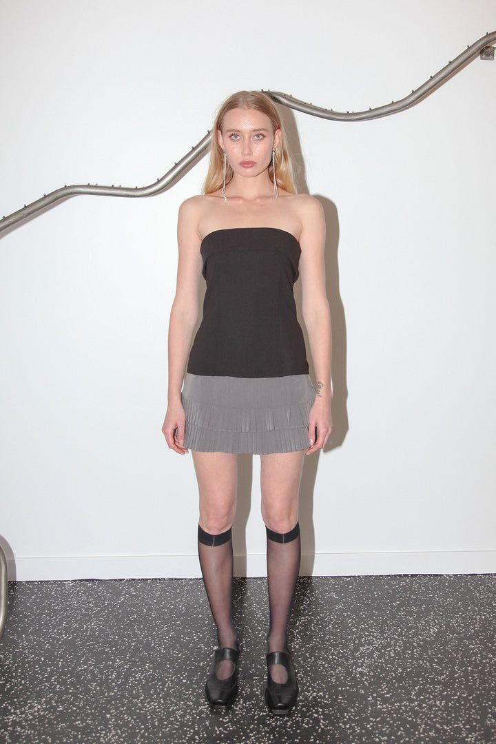 Studio 409 Pleated Skort in Grey