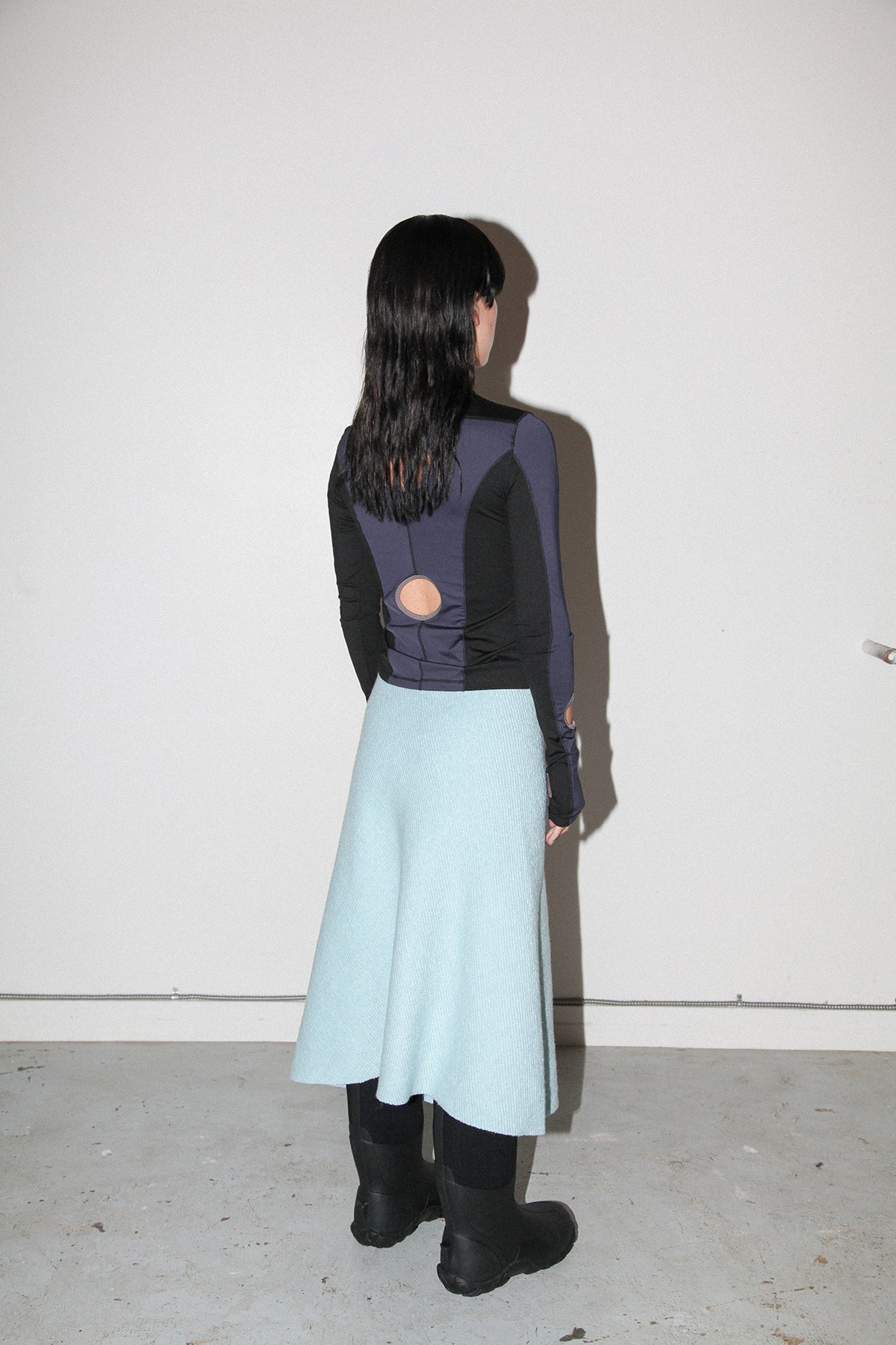 Slope Wrap Skirt in Sky