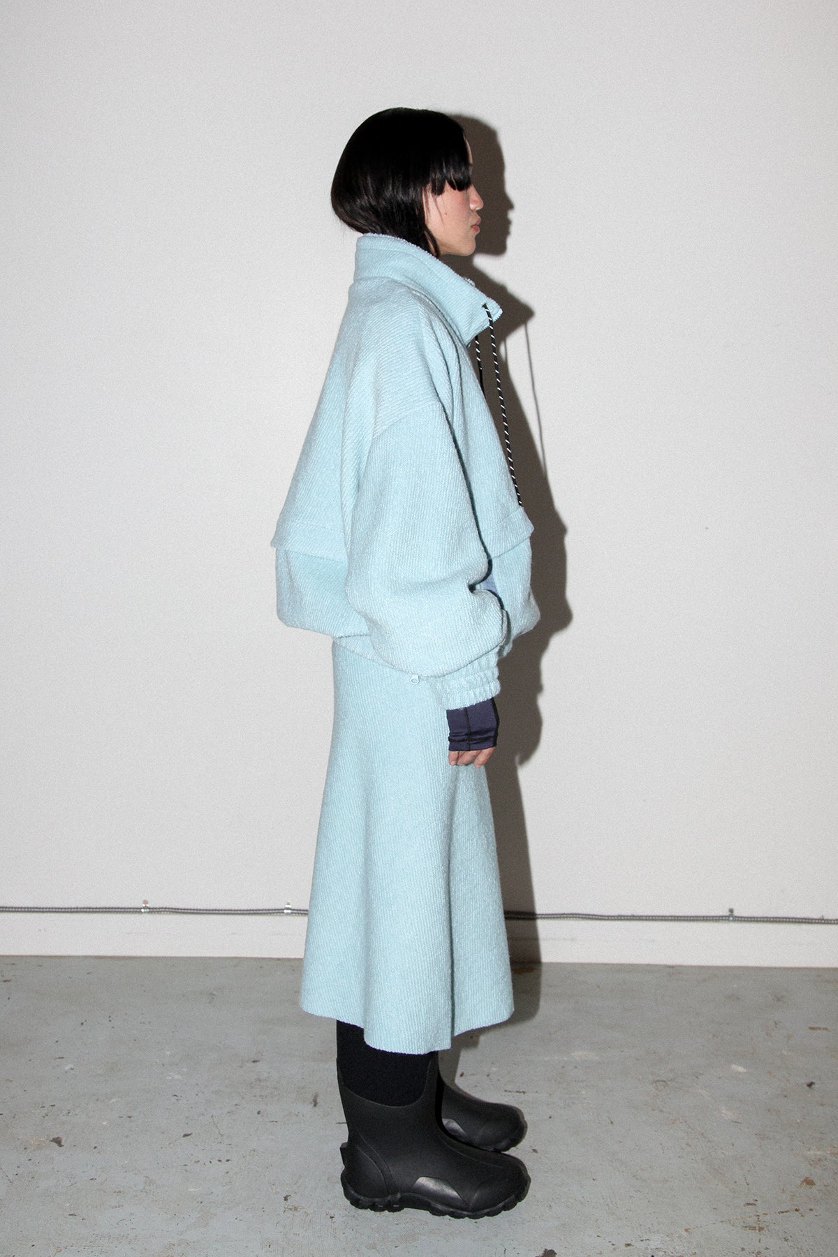 Trail Double Mockneck in Sky