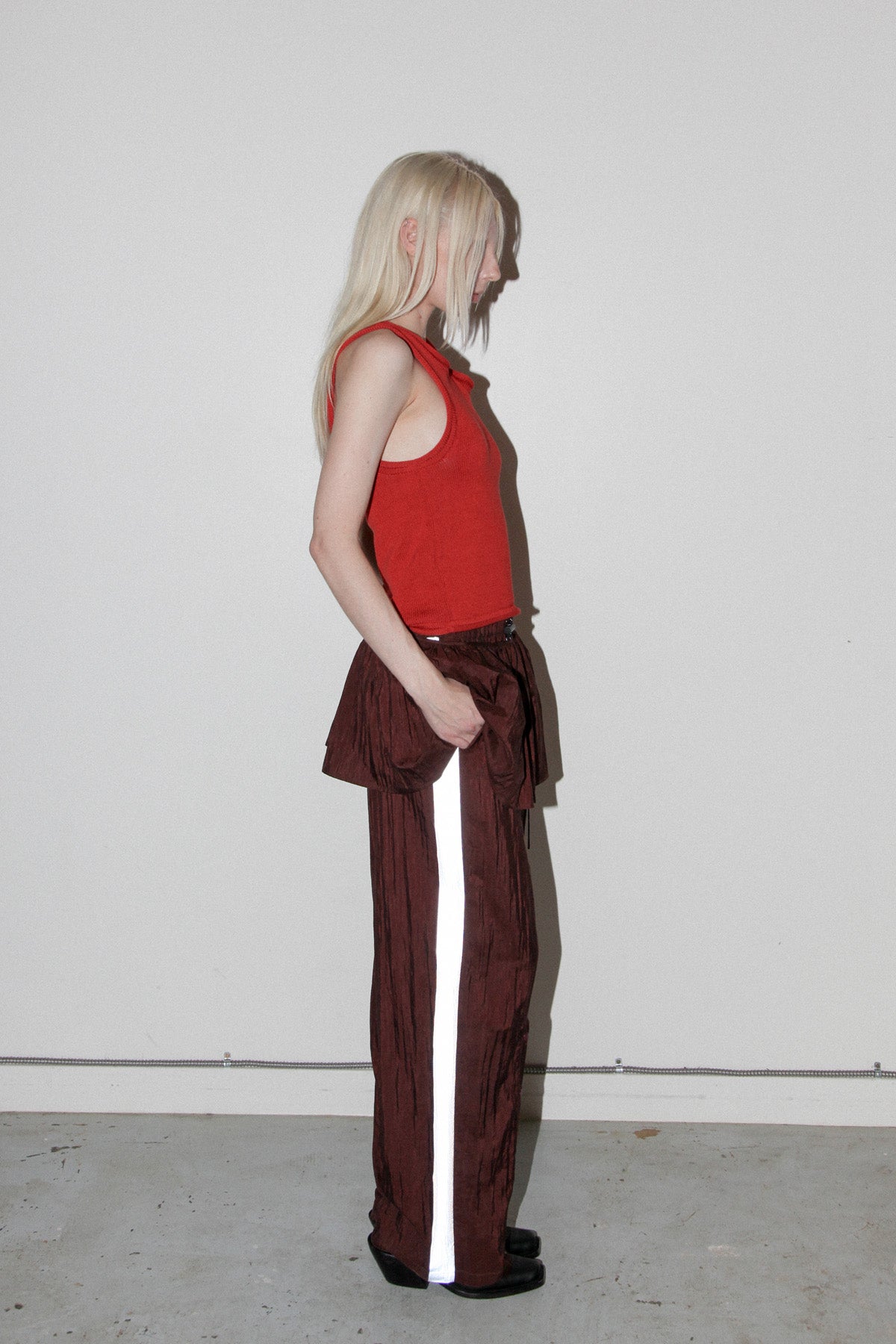 Slash Vest in Tomato