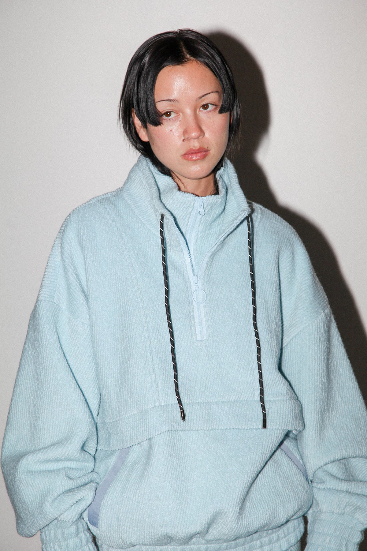 Trail Double Mockneck in Sky