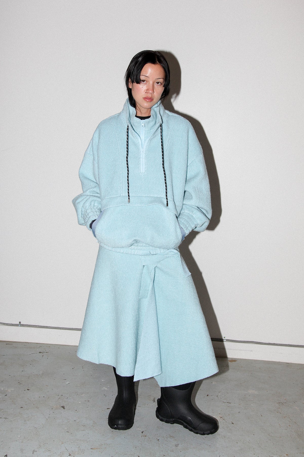 Trail Double Mockneck in Sky