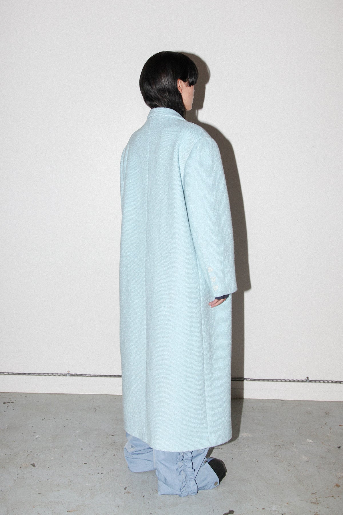 Loop Cord Moss Coat in Sky