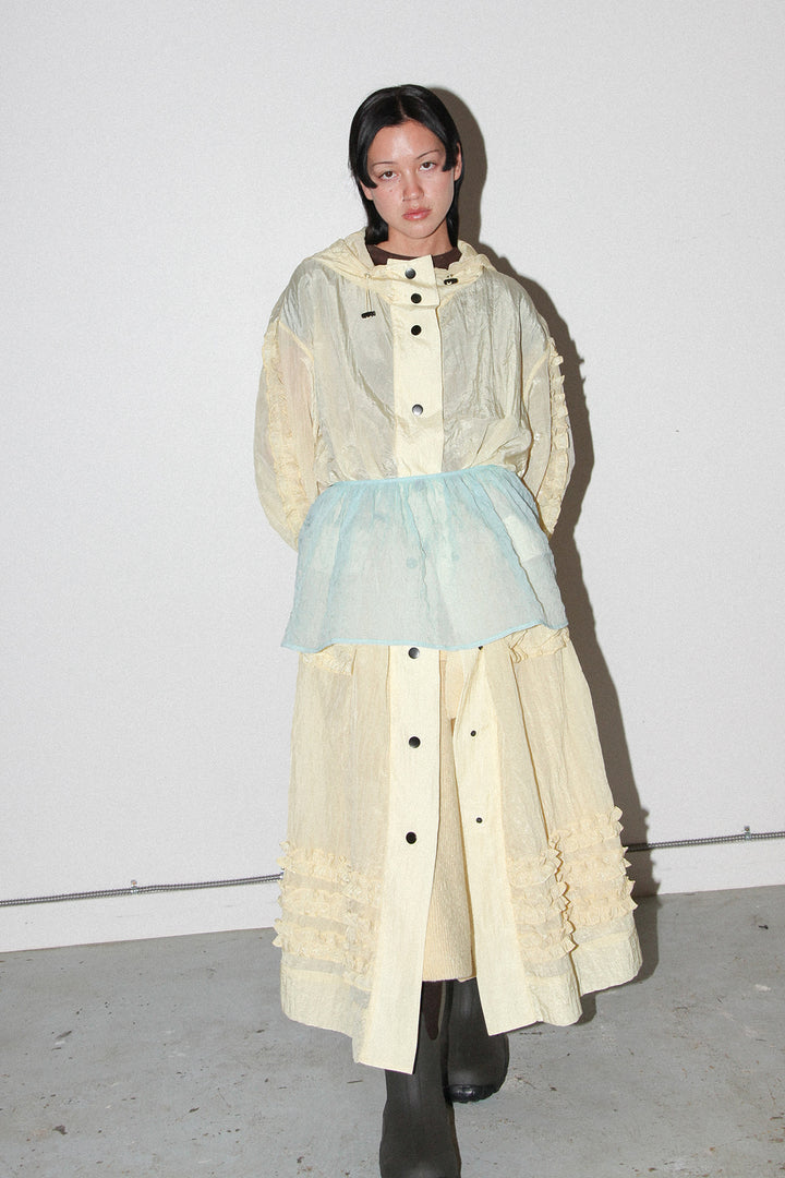 Bubble Peplum Apron in Sky