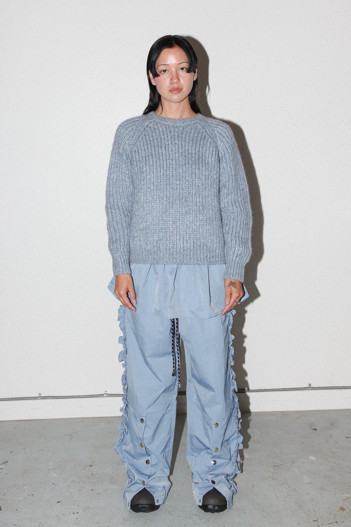 Polar Crewneck Sweater in Marled Sky