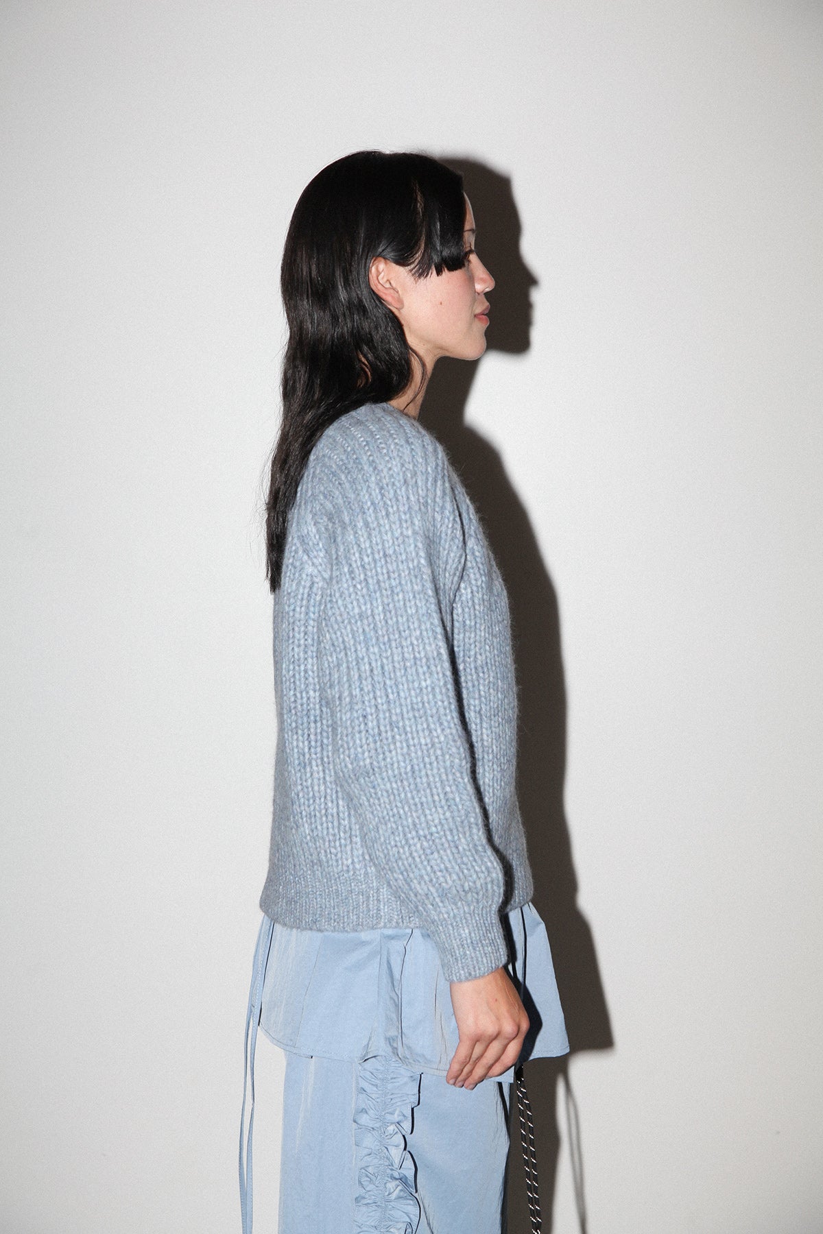 Polar Crewneck Sweater in Marled Sky