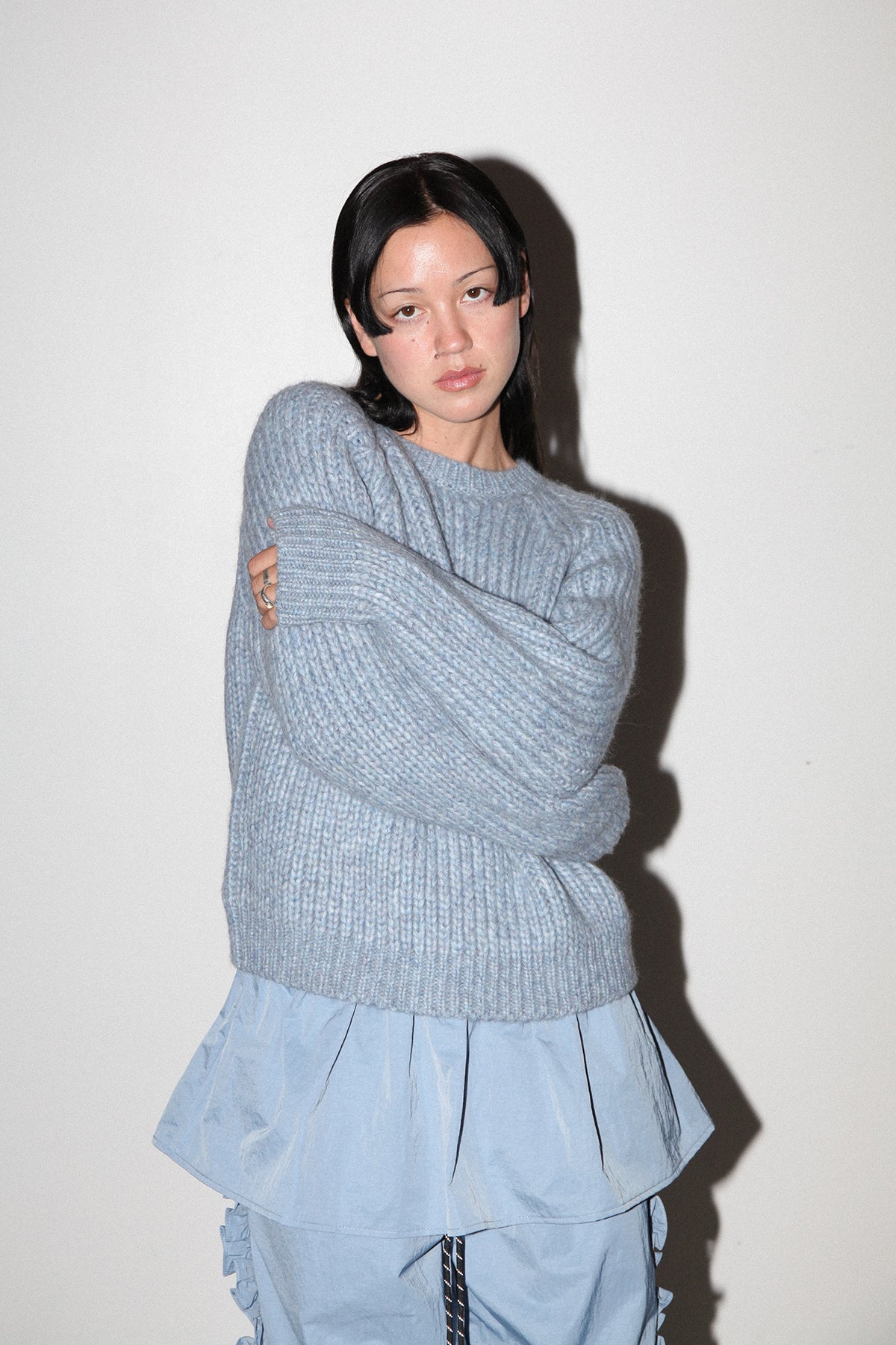 Polar Crewneck Sweater in Marled Sky