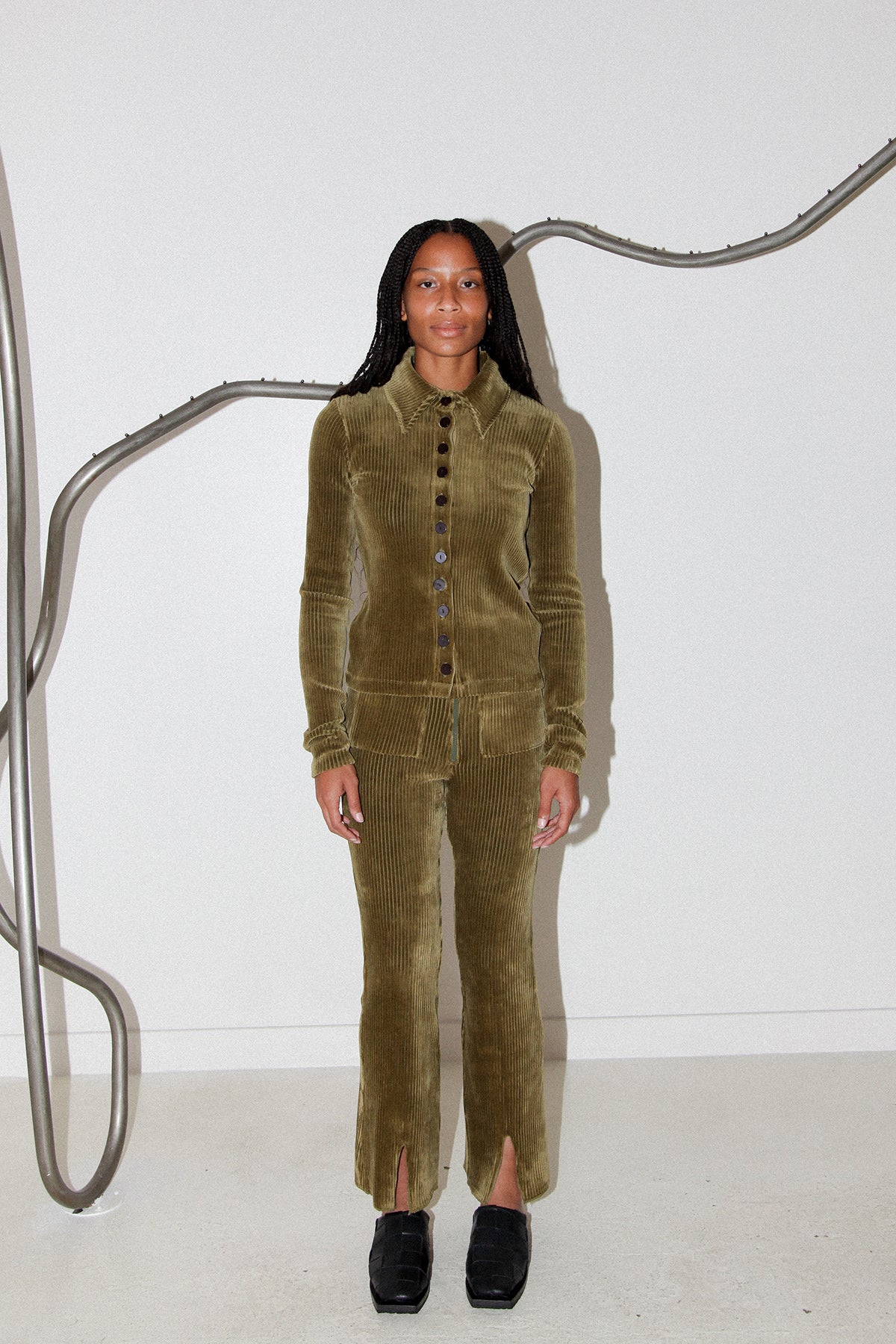 Canyon Scallop Pant in Olive Branch