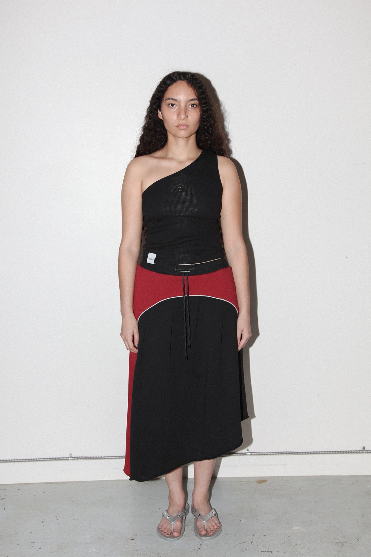 Organic Pleat Skirt in Onyx