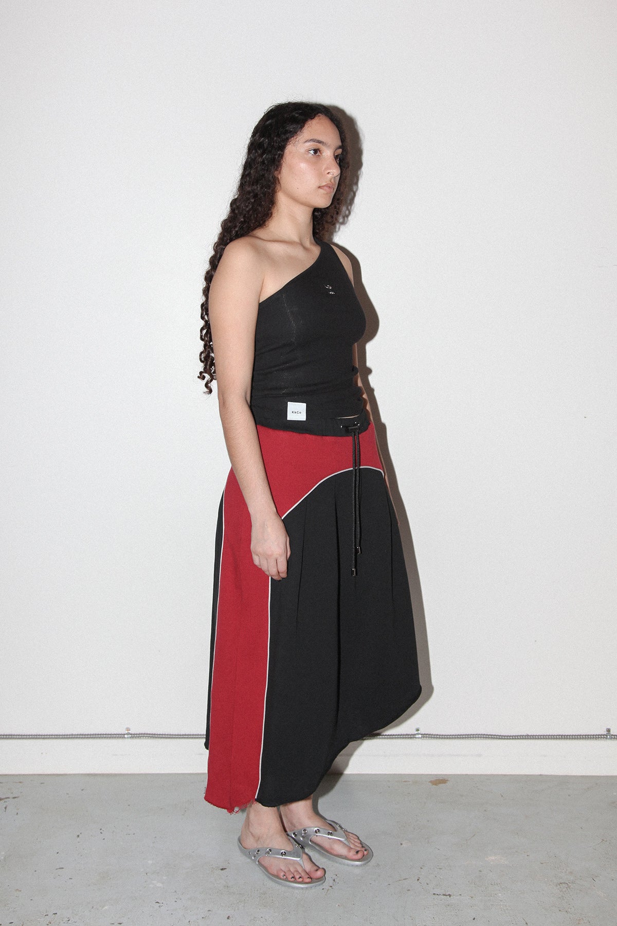 Organic Pleat Skirt in Onyx