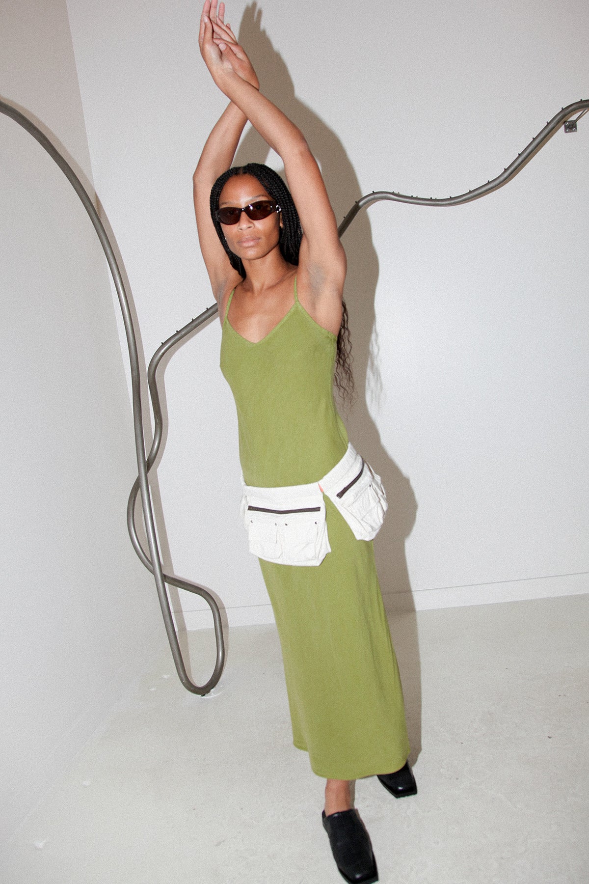 Quilted Utility Belt in Ecru