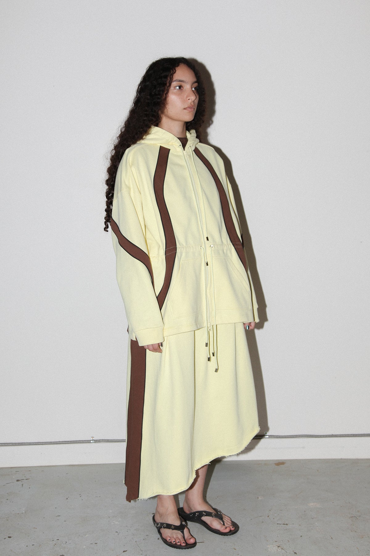 Organic Zip Hoodie in Lemon