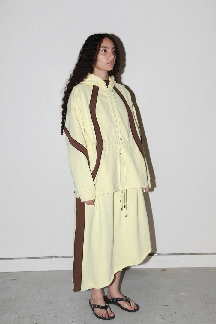 Organic Zip Hoodie in Lemon