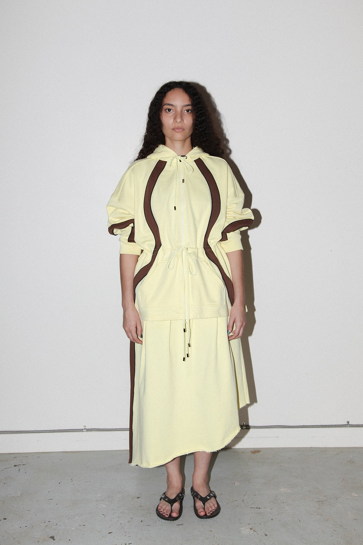 Organic Zip Hoodie in Lemon