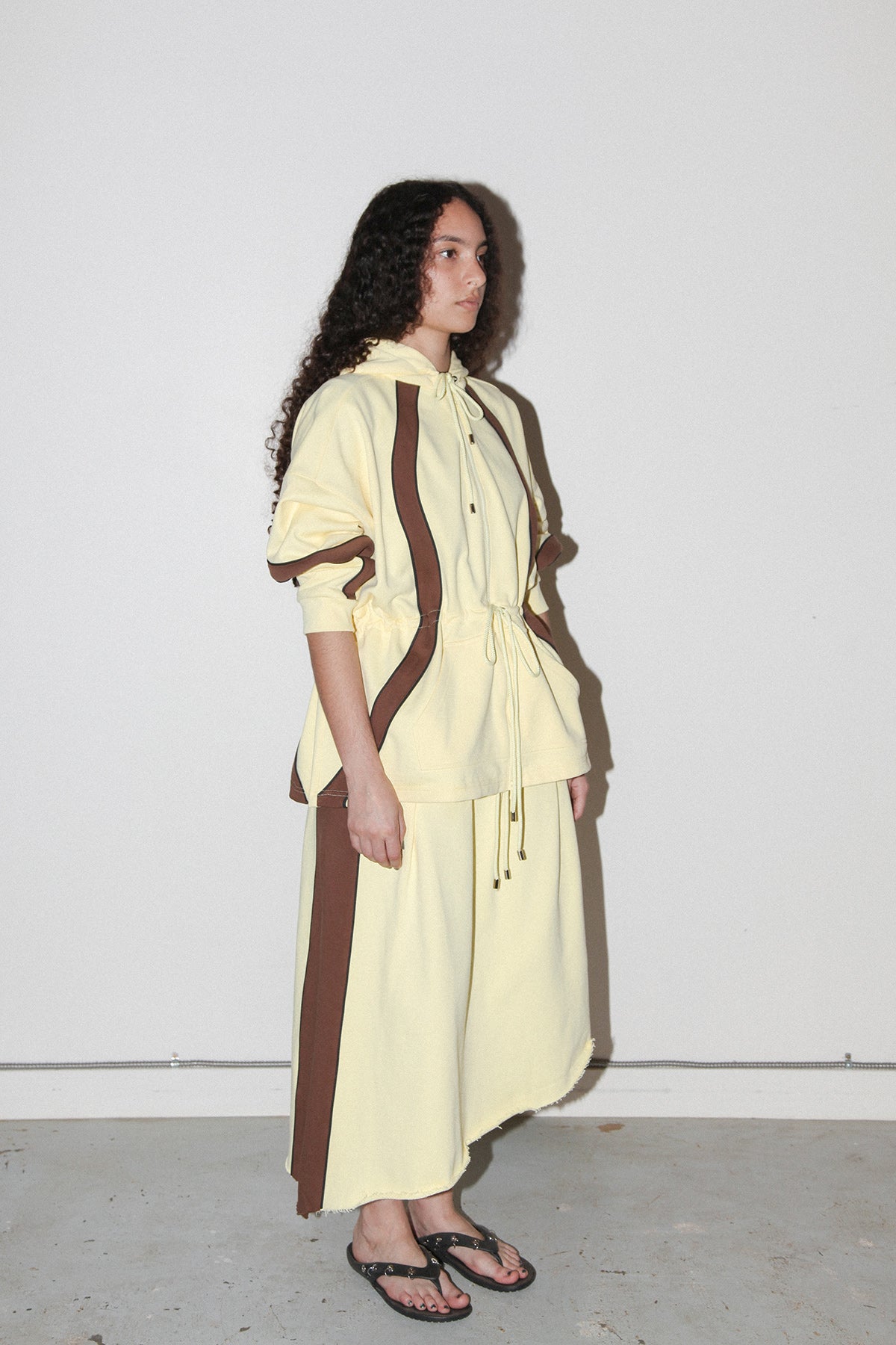 Organic Zip Hoodie in Lemon