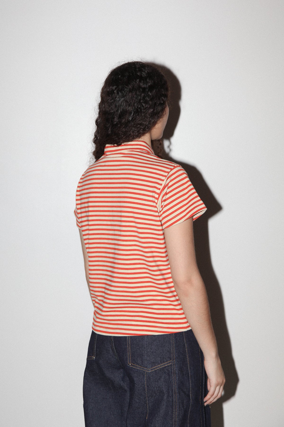 Rivet Polo in Striped Pepper