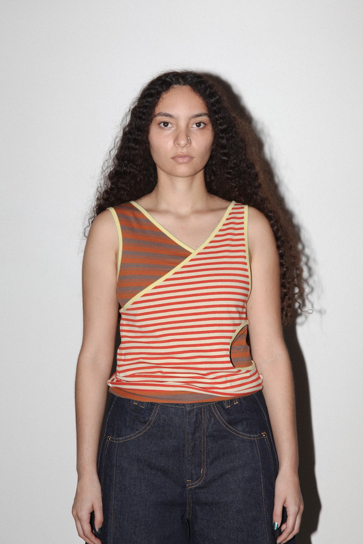 Layered Loop Tank in Mixed Stripe