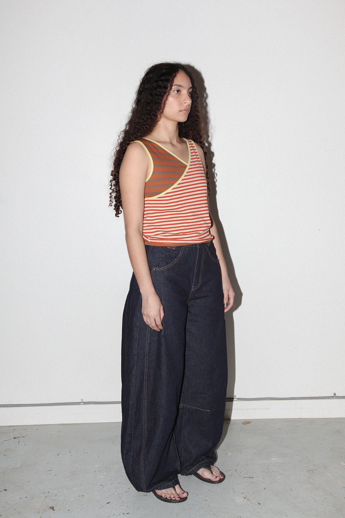 Layered Loop Tank in Mixed Stripe