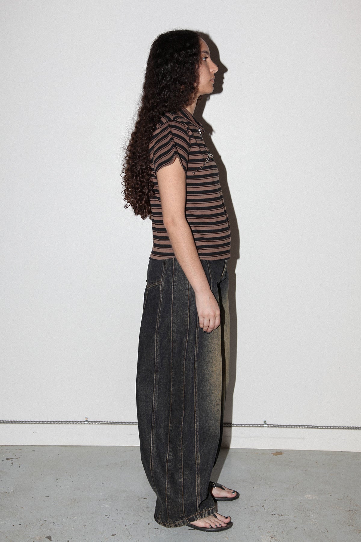 Rivet Polo in Striped Mud