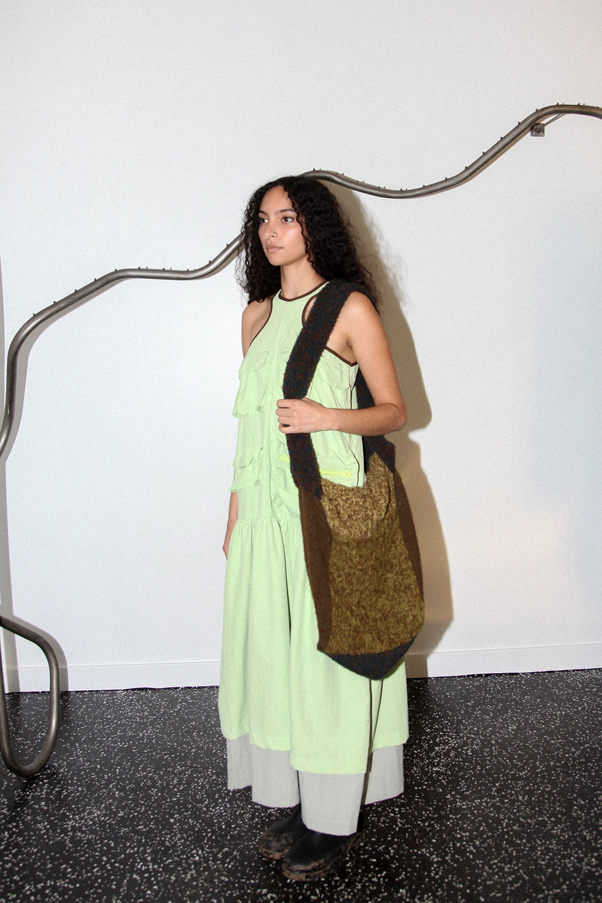Mixed Moss Cube Tote