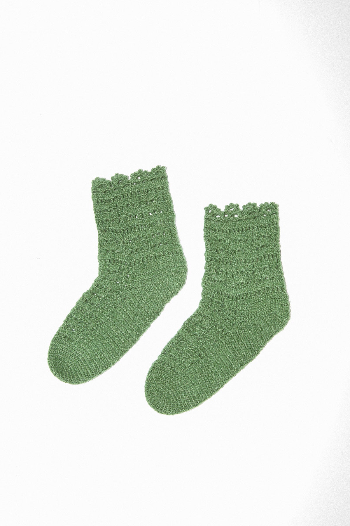 Crochet Sock in Moss