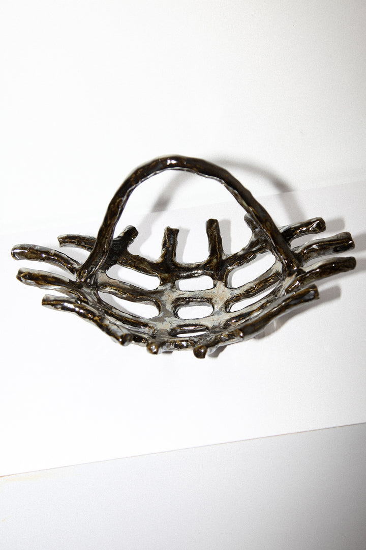 Studio GA x KkCo Ceramic Basket in Chrome