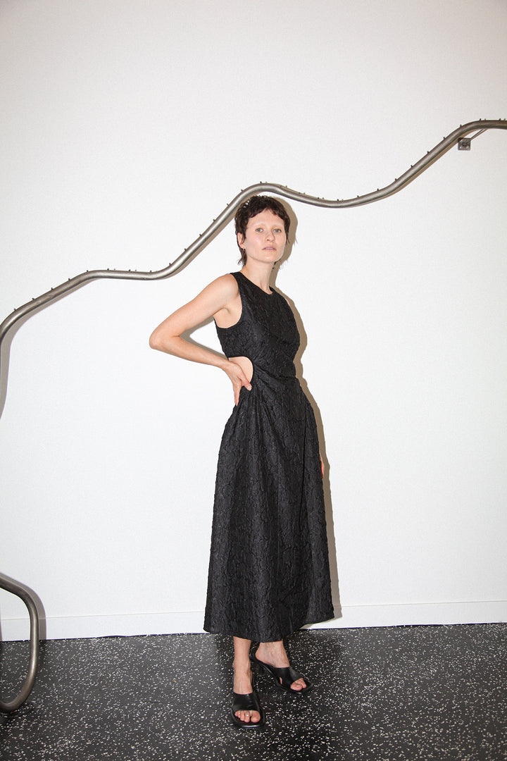 Studio 101 Cut Out Dress in Black