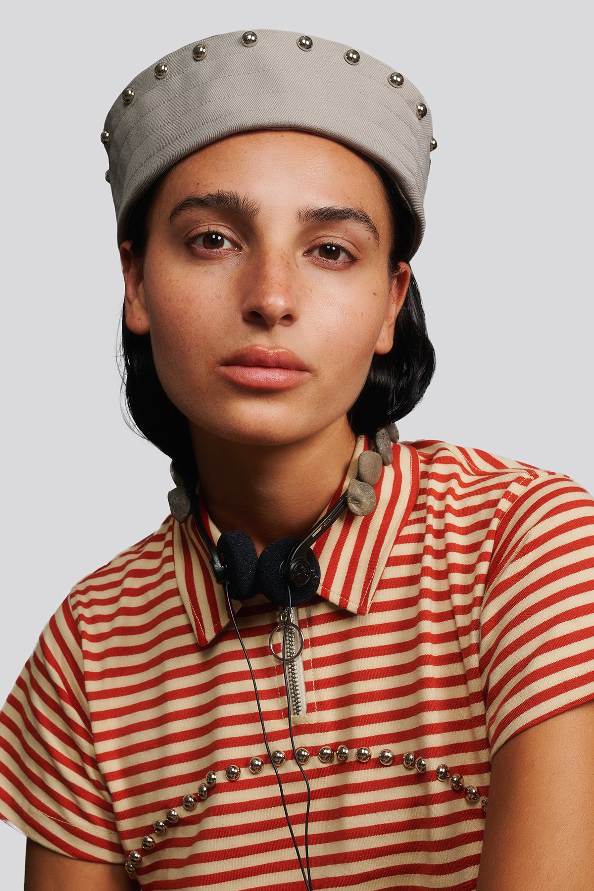 KkCo & Clyde Rivet Sailor Hat in Stone